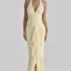 Carmine Lemon Mesh Silhouette Maxikleid Carmine Lemon Mesh Silhouette Maxikleid