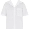 Carrie Weisses Broderie-Anglaise-Hemd Carrie Weisses Broderie-Anglaise-Hemd