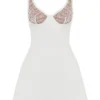 Cassandra Minikleid aus elfenbeinfarbenem Satin und Spitze Cassandra Minikleid aus elfenbeinfarbenem Satin und Spitze