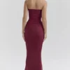 Cassidy Cabernet Maxirock aus Mesh mit geriffelten Säumen Cassidy Cabernet Maxirock aus Mesh mit geriffelten Säumen