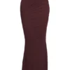 Cassidy Cabernet Maxirock aus Mesh mit geriffelten Säumen Cassidy Cabernet Maxirock aus Mesh mit geriffelten Säumen