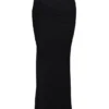 Cassidy – Maxirock aus schwarzem Mesh mit ausgestellten Säumen Cassidy – Maxirock aus schwarzem Mesh mit ausgestellten Säumen