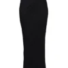 Cassidy – Maxirock aus schwarzem Mesh mit ausgestellten Säumen Cassidy – Maxirock aus schwarzem Mesh mit ausgestellten Säumen