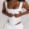 Catalina Weißes Broderie-Anglaise-Korsett