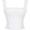 Catalina Weißes Broderie-Anglaise-Korsett