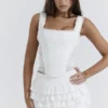 Catalina Weißes Broderie-Anglaise-Korsett