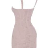 Cate Kristall-Mini-Kleid aus gerafftem Mesh Cate Kristall-Mini-Kleid aus gerafftem Mesh