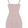 Cate Kristall-Mini-Kleid aus gerafftem Mesh Cate Kristall-Mini-Kleid aus gerafftem Mesh