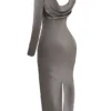 Catiana Smoke Einarmiges Maxikleid Catiana Smoke Einarmiges Maxikleid