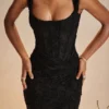 Cesca Schwarzes Maxikleid mit Blumenmuster Cesca Schwarzes Maxikleid mit Blumenmuster