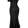 Cesca Schwarzes Maxikleid mit Blumenmuster Cesca Schwarzes Maxikleid mit Blumenmuster