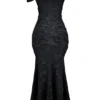 Cesca Schwarzes Maxikleid mit Blumenmuster Cesca Schwarzes Maxikleid mit Blumenmuster