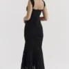 Cesca Schwarzes Maxikleid mit Blumenmuster Cesca Schwarzes Maxikleid mit Blumenmuster