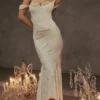 Cesca Vintage-Maxikleid in Creme mit Blumenmuster Cesca Vintage-Maxikleid in Creme mit Blumenmuster