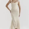 Cesca Vintage-Maxikleid in Creme mit Blumenmuster Cesca Vintage-Maxikleid in Creme mit Blumenmuster