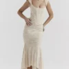 Cesca Vintage-Maxikleid in Creme mit Blumenmuster Cesca Vintage-Maxikleid in Creme mit Blumenmuster