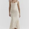 Cesca Vintage-Maxikleid in Creme mit Blumenmuster Cesca Vintage-Maxikleid in Creme mit Blumenmuster