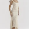 Cesca Vintage-Maxikleid in Creme mit Blumenmuster Cesca Vintage-Maxikleid in Creme mit Blumenmuster