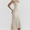Cesca Vintage-Maxikleid in Creme mit Blumenmuster Cesca Vintage-Maxikleid in Creme mit Blumenmuster