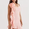 Charla Soft Apricot Rüschen-Minikleid Charla Soft Apricot Rüschen-Minikleid