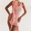 Charla Soft Apricot Rüschen-Minikleid Charla Soft Apricot Rüschen-Minikleid