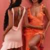 Charla Soft Apricot Rüschen-Minikleid Charla Soft Apricot Rüschen-Minikleid