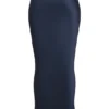 Charlene – Maxirock aus marineblauem Satin im Schrägschnitt Charlene – Maxirock aus marineblauem Satin im Schrägschnitt