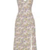 Charlotte Midi-Sommerkleid mit Pfingstrosenprint Charlotte Midi-Sommerkleid mit Pfingstrosenprint