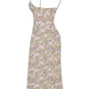 Charlotte Midi-Sommerkleid mit Pfingstrosenprint Charlotte Midi-Sommerkleid mit Pfingstrosenprint