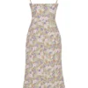 Charlotte Midi-Sommerkleid mit Pfingstrosenprint Charlotte Midi-Sommerkleid mit Pfingstrosenprint