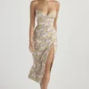 Charlotte Midi-Sommerkleid mit Pfingstrosenprint Charlotte Midi-Sommerkleid mit Pfingstrosenprint