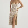Charlotte Midi-Sommerkleid mit Pfingstrosenprint Charlotte Midi-Sommerkleid mit Pfingstrosenprint