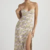 Charlotte Midi-Sommerkleid mit Pfingstrosenprint Charlotte Midi-Sommerkleid mit Pfingstrosenprint