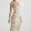 Charlotte Midi-Sommerkleid mit Pfingstrosenprint Charlotte Midi-Sommerkleid mit Pfingstrosenprint