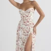 Charlotte Rose Midi-Sommerkleid mit Korsett und Print Charlotte Rose Midi-Sommerkleid mit Korsett und Print