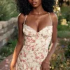 Charlotte Rose Midi-Sommerkleid mit Korsett und Print Charlotte Rose Midi-Sommerkleid mit Korsett und Print