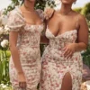 Charlotte Rose Midi-Sommerkleid mit Korsett und Print Charlotte Rose Midi-Sommerkleid mit Korsett und Print