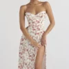 Charlotte Rose Midi-Sommerkleid mit Korsett und Print Charlotte Rose Midi-Sommerkleid mit Korsett und Print