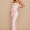 Charmaine Blush Pink Korsetts-Maxikleid Charmaine Blush Pink Korsetts-Maxikleid