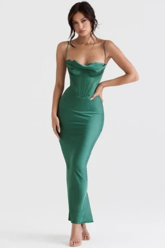 Charmaine Forest Korsetts-Maxikleid