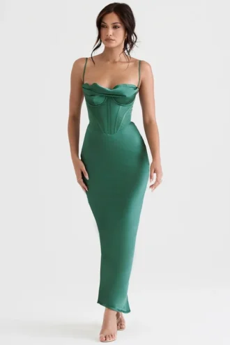 Charmaine Forest Korsetts-Maxikleid