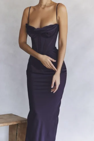 Charmaine Night Shade Korsetts-Maxikleid