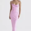 Charmaine Pink Korsetts-Maxikleid Charmaine Pink Korsetts-Maxikleid