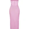 Charmaine Pink Korsetts-Maxikleid Charmaine Pink Korsetts-Maxikleid