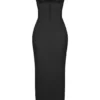 Charmaine Schwarzes Korsetts-Maxikleid Charmaine Schwarzes Korsetts-Maxikleid