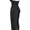 Charmaine Schwarzes Korsetts-Maxikleid Charmaine Schwarzes Korsetts-Maxikleid