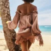 Chaya Haselnussfarbenes schulterfreies Kleid Chaya Haselnussfarbenes schulterfreies Kleid