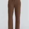 Chelsea Tan Kaschmir + Wolle Hose mit weitem Bein Chelsea Tan Kaschmir + Wolle Hose mit weitem Bein