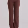 Chiara Espresso-braune Hose mit geradem Bein Chiara Espresso-braune Hose mit geradem Bein