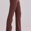 Chiara Espresso-braune Hose mit geradem Bein Chiara Espresso-braune Hose mit geradem Bein